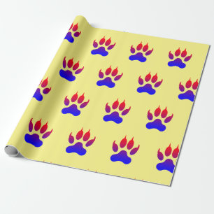 Tiger Paws Wrapping Paper Geschenkpapier