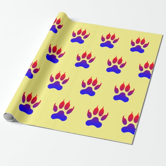 Tiger Paws Wrapping Paper Geschenkpapier (Ungerollt)