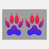 Tiger Paws Wrapping Paper Geschenkpapier Set (Vorderseite)