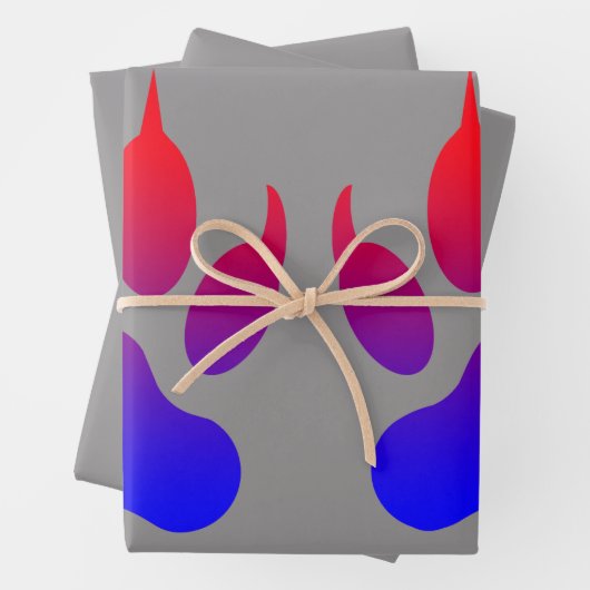 Tiger Paws Wrapping Paper Geschenkpapier Set (Beispiel)