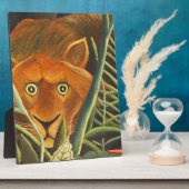 Tiger Peeking von Henri Rousseau aus Gras heraus Fotoplatte (Seite)