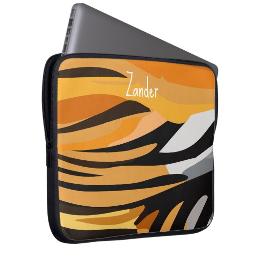 "Tiger Pelt" individuell einstellbar Laptopschutzhülle (Vorne Rechts)