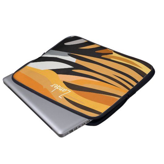 "Tiger Pelt" individuell einstellbar Laptopschutzhülle (Vorne Knopf)