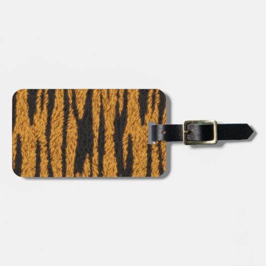 Tiger-Pelz-Entwurf Gepäckanhänger (Vorderseite horizontal)