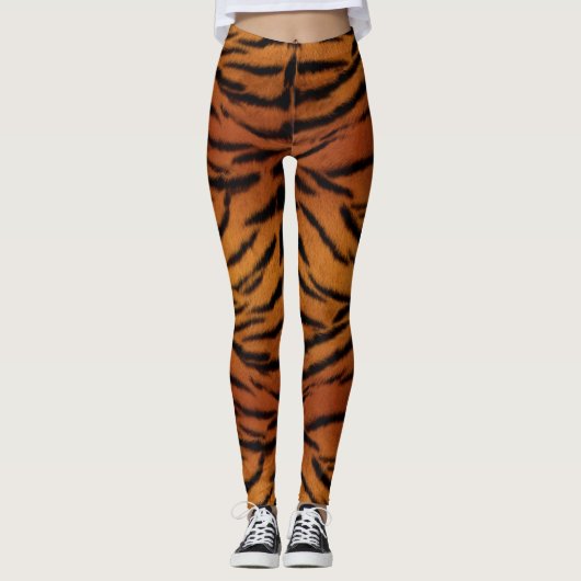 Tiger-Pelz Leggings (Vorderseite)