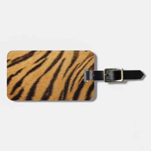 Tiger-Pelz-Streifen Gepäckanhänger (Vorderseite horizontal)