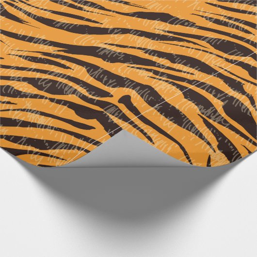 Tiger-Pelz, Tigerhaut, tierische Hautmuster Geschenkpapier (Ecke)