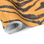 Tiger-Pelz, Tigerhaut, tierische Hautmuster Geschenkpapier (Rolleneckpunkt)