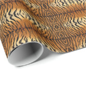 Tiger-Pelzmuster Geschenkpapier (Rolleneckpunkt)