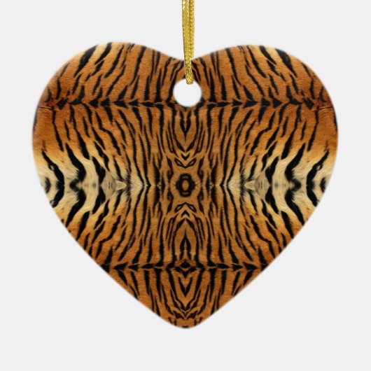 Tiger-Pelzmuster Keramik Ornament (Vorne)