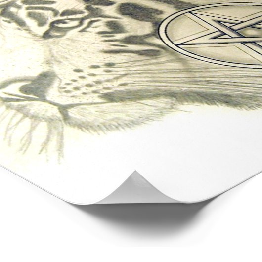 Tiger-Pentagramm Poster (Ecke)