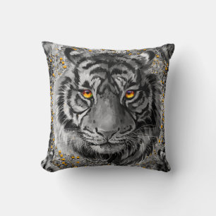 Tiger Pillow   Farbenfroher Tiger Zeichnend Kissen