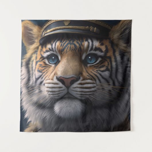 Tiger Pilot Captain Wandteppich (Vorderseite)