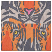 Tiger - Pima-Baumwollstoff Stoff (Nahaufnahme)