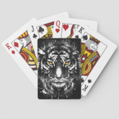 Tiger Playing Cards | Schwarzer und weißer Tiger Spielkarten (Rückseite)