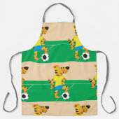 Tiger Playing Soccer Schürze (Vorderseite)