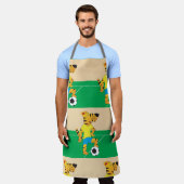 Tiger Playing Soccer Schürze (Getragen)