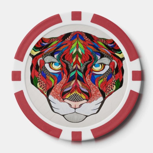 Tiger Poker Chip (Vorderseite)