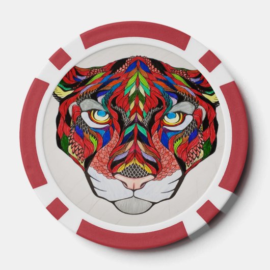 Tiger Poker Chip (Rückseite)