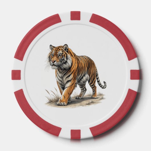 Tiger Pokerchips (Vorderseite)