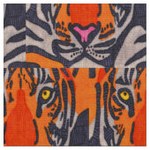 Tiger - Polyester-Poplin-Stoff Stoff (Nahaufnahme)