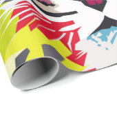 Tiger Pop Art Portraitart, pop, tiger, animal, fac Geschenkpapier (Rolleneckpunkt)