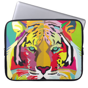 Tiger Pop Art Portraitart, Pop, Tiger, Tier, Fetis Laptopschutzhülle