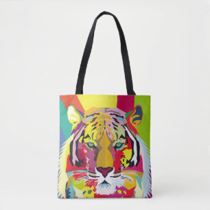Tiger Pop Art Portraitart, Pop, Tiger, Tier, Fetis Tasche