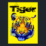 Tiger Pop Art Poster<br><div class="desc">Tiger Artwork - Tiger Head Animal Art Fotografy - Wild Big Cats Images</div>