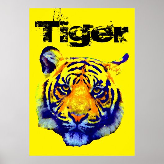 Tiger Pop Art Poster (Vorne)