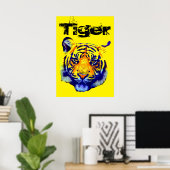 Tiger Pop Art Poster (Heimbüro)
