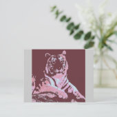 Tiger Pop Art Postkarte (Stehend Vorderseite)