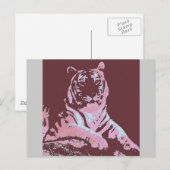 Tiger Pop Art Postkarte (Vorne/Hinten)
