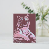 Tiger Pop Art Postkarte (Stehend Vorderseite)