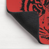 Tiger Pop Art Red Black Mousepad (Ecke)