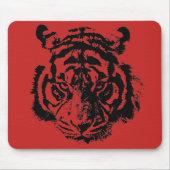 Tiger Pop Art Red Black Mousepad (Vorne)
