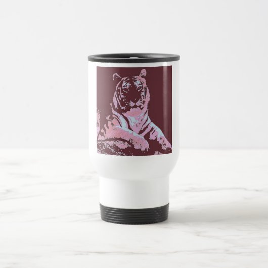 Tiger Pop Art Reisebecher (Mittel)
