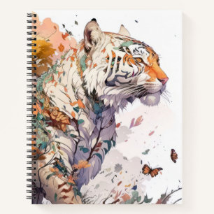 Tiger Portrait Animal Painting Wildlife Outdoor Notizblock
