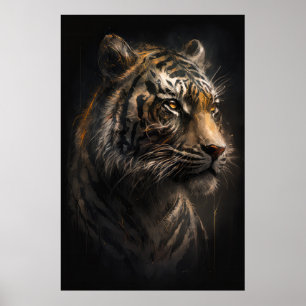 Tiger Portrait Art Collection Poster