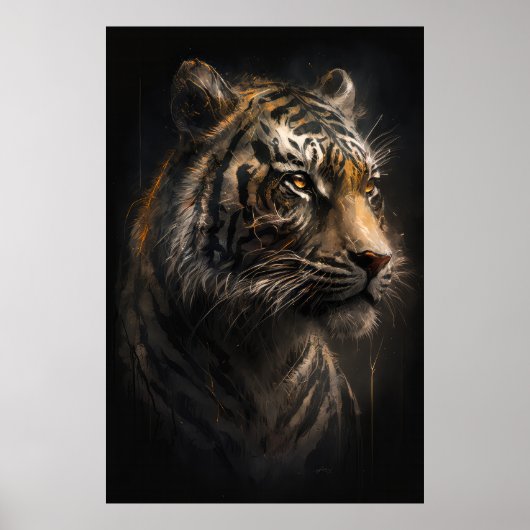 Tiger Portrait Art Collection Poster (Vorne)