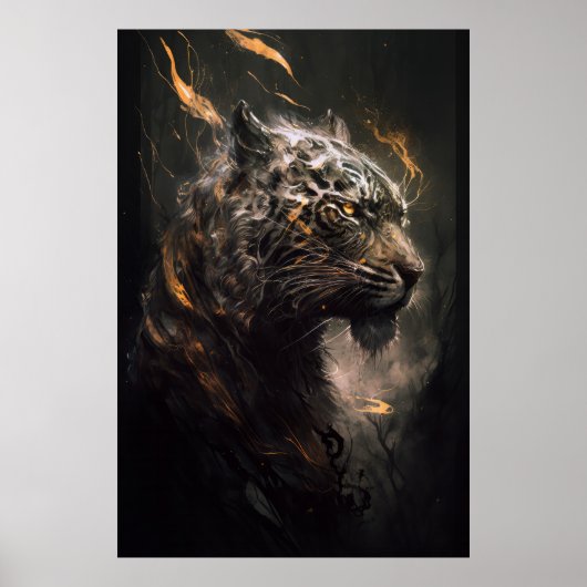 Tiger Portrait Art Collection Poster (Vorne)