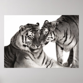 Tiger - Portrait der handbemalten Wildtiere Poster