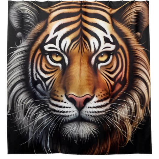 Tiger Portrait Duschvorhang (Vorderseite)
