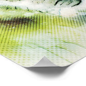 Tiger Portrait Face Watercolor Grafik Poster (Ecke)