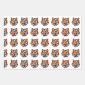 Tiger Portrait Geschenkpapier Set (Vorderseite 2)