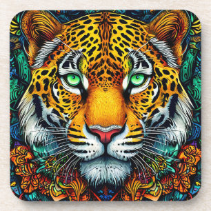 Tiger-Portrait Getränkeuntersetzer