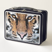 Tiger Portrait Graphic Style Metall Brotdose (Vorderseite)