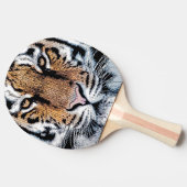 Tiger Portrait Graphic Style Tischtennis Schläger (Seitenansicht)