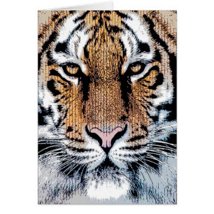 Tiger-Portrait im Grafikstil