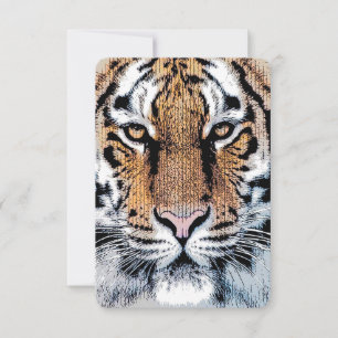 Tiger-Portrait im Grafikstil